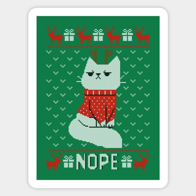 Reindeer Cat Sticker by TaylorRoss1